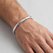 Classic 925 Sterling Silver Men's Kada Bracelet Size - 2.6